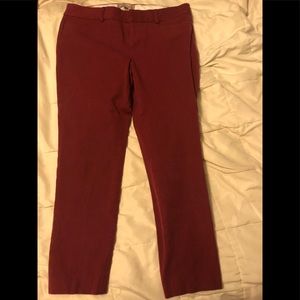 Banana Republic Cranberry Sloan Trouser.